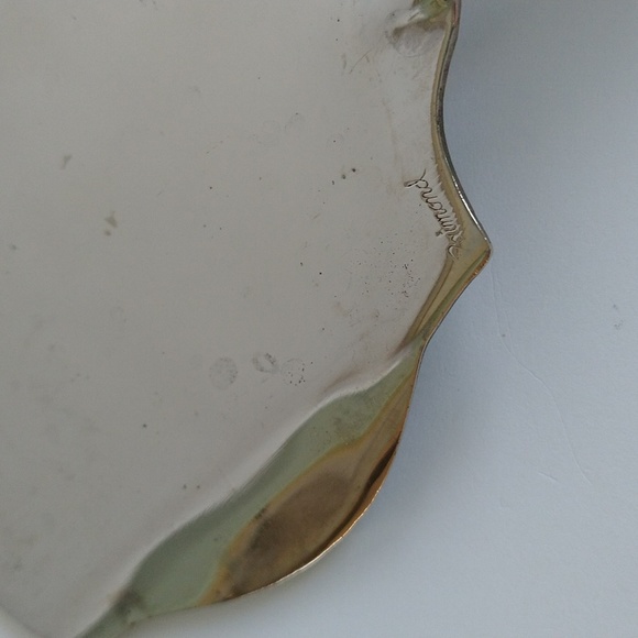 Vintage Raimond Silver Plate Serving Set Porcelain Floral Cake Ice Cream Cheese - Picture 6 of 6